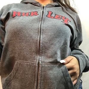 Grey Hurley zip up sweater
